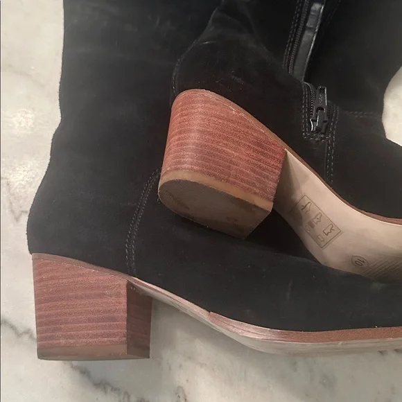 Sole Society Over the Knee Black Suede Knee-High Boots - Picture 5 of 7